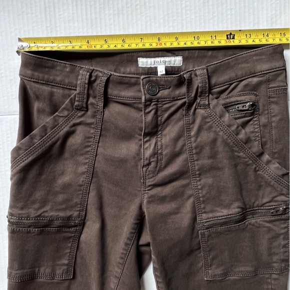 Joie Park Skinny Pants Cargo Style Ankle Zip Fatigue Green Size 28 - Picture 9 of 13